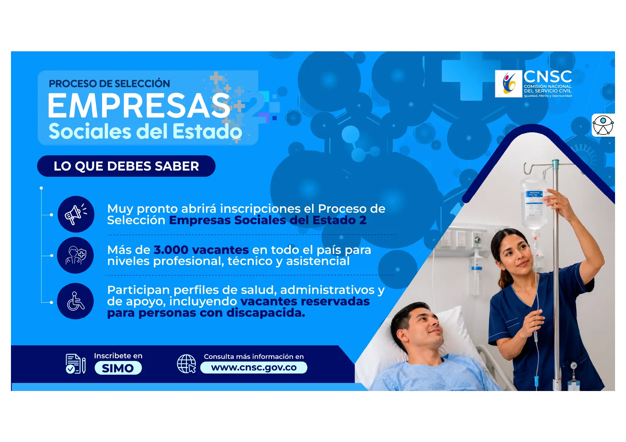 Más de 3.000 vacantes estarán disponibles en el nuevo proceso de selección de la CNSC