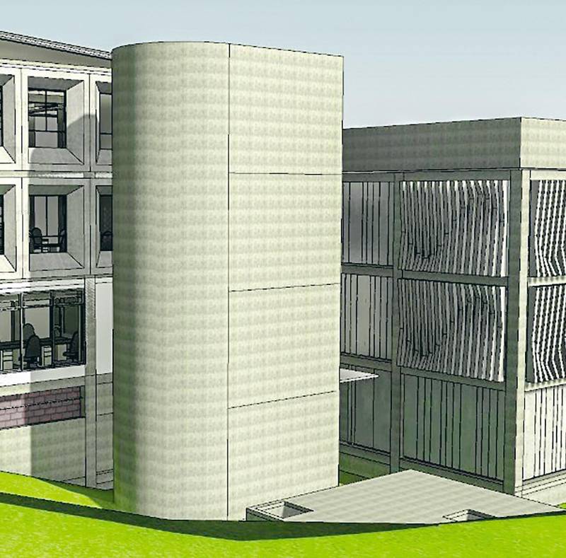 Este es el diseño proyectado para esta nueva planta. Tendrá una infraestructura de 10.000 metros cuadrados. La sede actual apenas tiene 400 metros. FOTO Cortesía