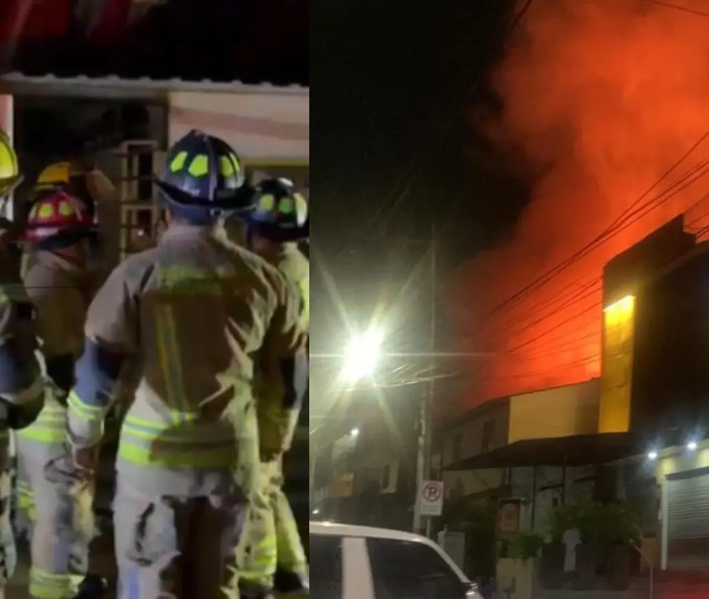 Las autoridades investigan las causas del incendio; sin embargo, no se descarta que haya sido producto de un globo de mecha. FOTO: Cortesía Alcaldía de Rionegro
