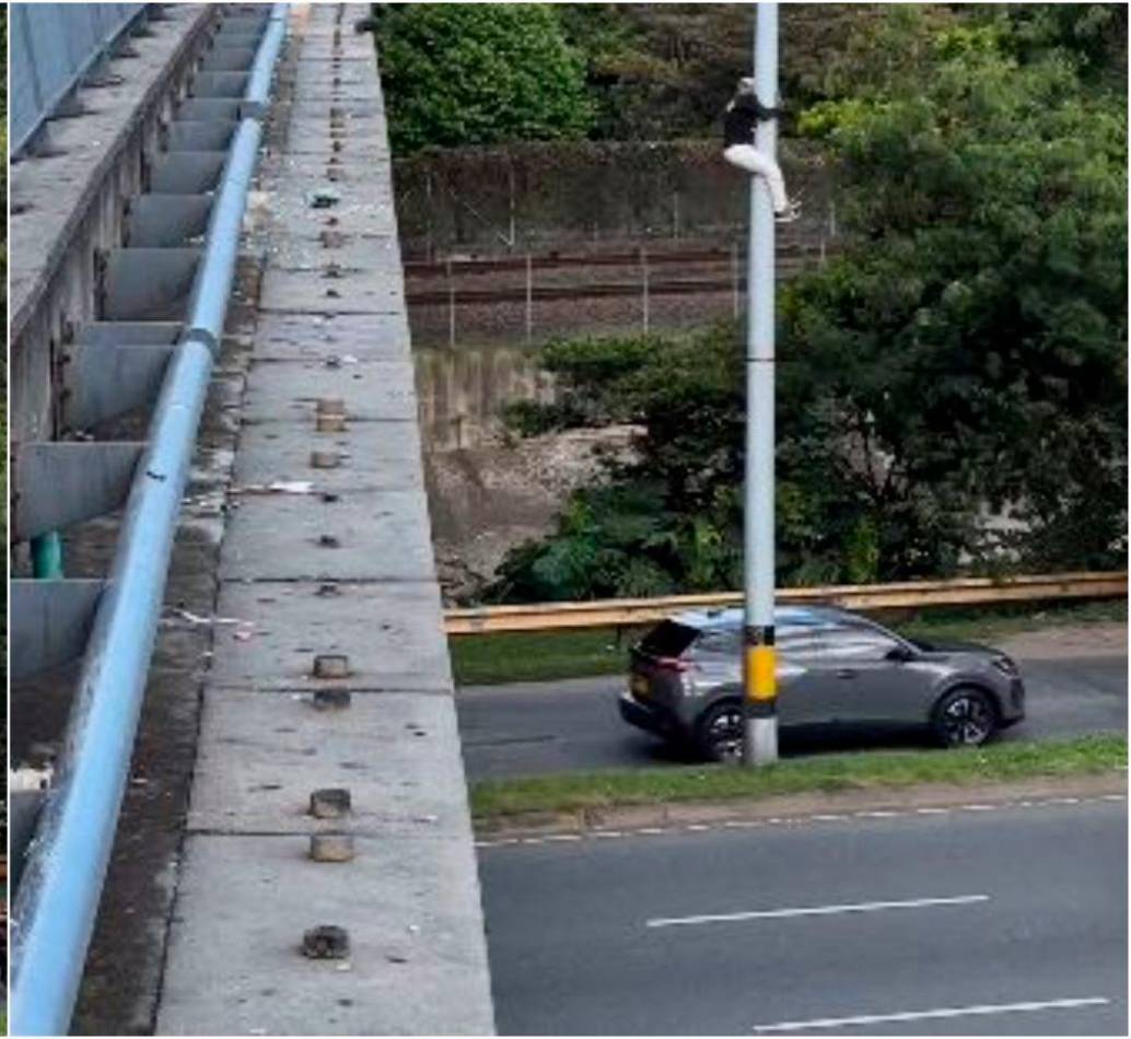 El hombre presumió su hazaña en redes sociales y dijo que fue una maniobra planificada. IMAGEN TOMADA DEL VIDEO