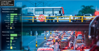 Un dato revelador muestra que cada vez perdemos más tiempo por las congestiones: mientras en 2005 el tiempo promedio de un desplazamiento en la ciudad era de 25 minutos, en 2025 fue de 39 minutos. FOTO EL COLOMBIANO