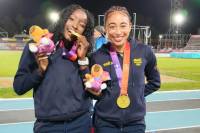 Colombia ganó la medalla de oro en los 4x400 femenino en los Juegos Sudamericanos. FOTO: Instagram linalicona_200