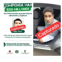 Alias ‘Pirry’ tenía circular roja de Interpol. Es acusado de ser el determinador de la masacre de siete personas en Rionegro, Antioquia. Foto: Cortesía