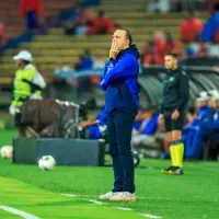 DIM cayó en su visita al Bucaramanga por la fecha 18 de la Liga Betplay-1. El técnico Alejandro Restrepo deberá ajustar el equipo para los tres partidos restantes. FOTO CAMILO SUÁREZ