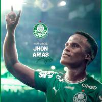 Arias ya luce las prendas del Palmeiras, su nuevo equipo. FOTO: @Palmeiras