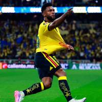 Miguel Borja volvió a encontrar los goles en el América de México. FOTO: GETTY