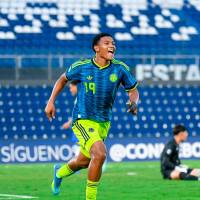 El extremo colombiano José Escorcia, de 17 años, es una de las figuras de la Selección Colombia que el domingo jugará la final ante Argentina. Foto: FCF
