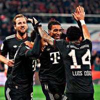 En la imagen aparecen Jamal Musiala, Michael Olise, Harry Kane y Luis Díaz. FOTO BAYERN MUNICH