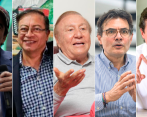 Los candidatos Alejandro Char, Gustavo Petro, Rodolfo Hernández, Alejandro Gaviria y Juan Manuel Galán, pusieron sus campañas en manos de estrategas con amplia experiencia en contiendas políticas. FOTO ARCHIVO Y COLPRENSA