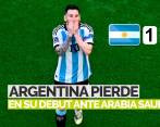 Argentina pierde en su debut ante Arabia Saudita