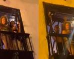 La mujer y los tres hombres bailaron y se desvistieron al ritmo de la música en Villa de Leyva. FOTO: CORTESÍA