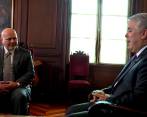 El presidente Iván Duque se reunió en privado en la Casa de Nariño con el fiscal de la CPI, Karim Khan. FOTO CORTESÍA PRESIDENCIA