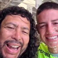René Higuita junto a James Rodríguez. FOTO PANTALLAZO TOMADO DE LAS REDES SOCIALES DE RENÉ HIGUITA