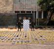 La cocaína que estaba escondida en el contenedor que iba para Francia, estaba empacada en bloques forrados con distintos logos, según el proveedor. FOTO: CORTESÍA DE LA POLICÍA.