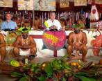 La respuesta del Gobierno apunta a que los indígenas que se logran ver en la foto decidieron estar en ese lugar y no compartir la mesa con el presidente por temas propios de dicha cultura. Foto tomada de Ministerio de Ambiente