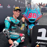 El colombiano David Alonso atraviesa el mejor momento de su temporada en Moto2. Este domingo buscará su primera victoria en la categoría. FOTO: X-TEAM ASPAR