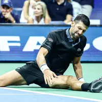 Novak Djokovic reflejó su dolor durante el partido ante Mariano Navone, afectado por las molestias físicas que terminaron condicionando su rendimiento en el US Open. FOTO GETTY