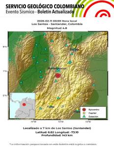 ¿Lo sintió? Temblor con epicentro en Los Santos, Santander, sacudió a Medellín y buena parte del país