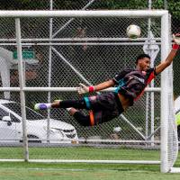 Camilo Blandón, arquero antioqueño que estará en el Sudamericano Sub-17 de Paraguay. FOTO CAMILO SUÁREZ