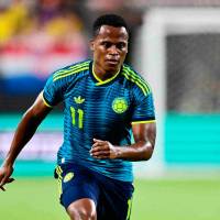 Con sus dos goles ante Jordania, Jhon Aria a justa seis tantos con la Selección, los tantos fueron en el último partido amistoso de la Tricolor antes del Mundial de Norteamérica. FOTO GETTY 