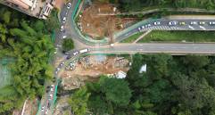 Las autoridades anunciaron el cierre total de un tramo de la carrera 35, en el barrio El Poblado. FOTO: Cortesía Alcaldía de Medellín