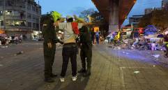 Las autoridades recorrieron varios puntos críticos en el Centro de Medellín para hacer controles. FOTO: Cortesía Alcaldía de Medellín