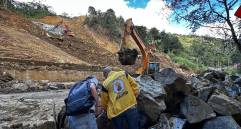 Una de las emergencias evaluada por los técnicos del Dagrd en Medellín. FOTO: Cortesía