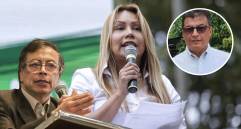 El esmeraldero asesinado ‘Pedro Pechuga’ (arriba, a la derecha) mantenía una relación sentimental con la exfuncionaria del gobierno de Gustavo Petro, Sandra Ortiz. Foto: Colprensa