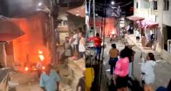 El carrobomba que dejó dos muertos y 16 heridos en el municipio de Suárez, Cauca, ocurrió en la principal calle comercial, en cercanías a una estación de Policía, aumentando la zozobra de la gente. FOTO tomada de video