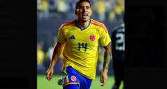 Gustavo Puerta celebra el gol con el que Colombia abrió el marcador ante Nueva Zelanda, al final victoria para los dirigidos por Néstor Lorenzo. FOTO: Cortesía FCF