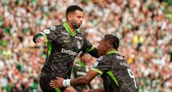 Alfreo Morelos y Edwwin Cardona, ingresaron para el segundo tiempo en el duelo ante Fortaleza en El Campín y le cambiaron la cara al equipo verdolaga. FOTO: @nacionaloficial