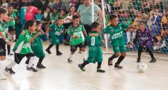Los niños disfrutando de la Copa Atlético Nacional. FOTO CORTESÍA YONY GUTIÉRREZ