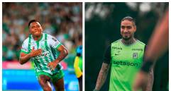 Alfredo Morelos y Chicho Arango podrían conformar una dupla letal para Nacional. FOTOS CAMILO SUÁREZ Y NACIONAL