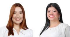 Las concejalas Luisa María Zapata (izq.) y Gloria Cecilia Herera (der.) quienes ganaron el pulso en la Corte Constitucional. FOTO: imagen tomada de redes.