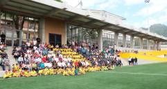 El nuevo complejo deportivo tiene una cancha de fútbol sintética y un coliseo para disciplinas de lucha. FOTO: CORTESÍA GOBERNACIÓN DE ANTIOQUIA