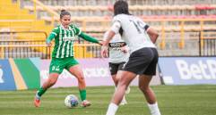 La delantera Manuela González marcó el tercer tanto en la victoria de Atlético Nacional, como visitante ante Internacional de Bogotá. FOTO CORTESÍA ATLÉTICO NACIONAL 