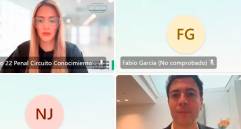 En la audiencia de este 20 de mayo Daniel Quintero no apareció en cámara dentro de la audiencia, como sí lo hizo en la anterior. FOTO: IMAGEN TOMADA DE VIDEO
