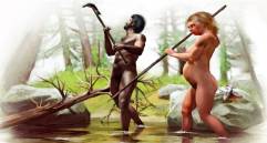 Este es un hombre homo sapiens y una mujer neandertal. FOTO: José Antonio Peñas / Agencia SINC