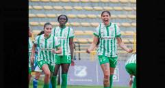 Kelly Restrepo celebra el tanto con el que Atlético Nacional ganó, como visitante, 1-2 ante Millonarios. FOTO: Cortesía Atlético Nacional Femenino
