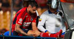 El delantero Francisco Fydriszewski es una de las bajas más sensibles con las que el Medellín encara los cuadrangulares. FOTO MANUEL SALDARRIAGA