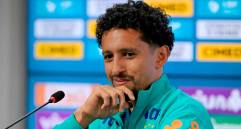 El defensa Marquinhos habló sobre la llegada de Carlo Ancelotti a la Canarinha y las expectativa por el duelo del jueves ante Ecuador. FOTO: Getty