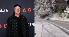 El Ferrari rojo que conducía Vince Zampella quedó destruido tras el choque ocurrido en una autopista del valle de San Gabriel, al este de Los Ángeles. FOTOS: AFP y captura de video