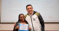 Alcalde Diego Torres durante la entrega de subsidios de mejoramiento de vivienda. FOTO: Cortesía. 