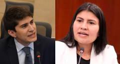 Wadith Manzur y Karen Manrique, congresistas reelegidos este 8 de marzo. Fotos: redes