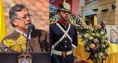 El presidente Gustavo Petro respondió al Parlamento Europeo y señaló que el posible asesino de Miguel Uribe Turbay vive en Europa, añadiendo esta versión a sus múltiples teorías sobre el magnicidio del precandidato presidencial. Fotos: Presidencia y Colprensa