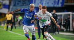 El empate sin goles entre Millonarios y Once Caldas dejó a los azules con 22 puntos y los de Manizales con 23, matemáticamente mantienen la opción de alcanzar la clasificación. FOTO COLPRENSA