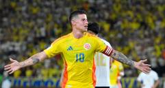 James Rodríguez es el máximo artillero de Colombia en las Eliminatorias al Mundial, superó a Radamel Falcao García. FOTO GETTY