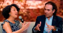 Esta es la segunda vez que la justicia llama a la senadora Isabel Zuleta a responder por el mismo caso de injuria y calumnia contra el alcalde de Medellín, Federico Gutiérrez. Fotos: Camilo Suárez y Manuel Saldarriaga