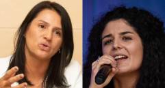 Paola Holguín es exsenadora del Centro Democrático; Yannai Kadamani ha sido ministra de las Culturas de Petro. Foto: Colprensa.