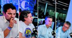 De izquierda a derecha: David Luna, Juan Manuel Galán, Aníbal Gaviria y Mauricio Cárdenas. FOTO Manuel Saldarriaga.